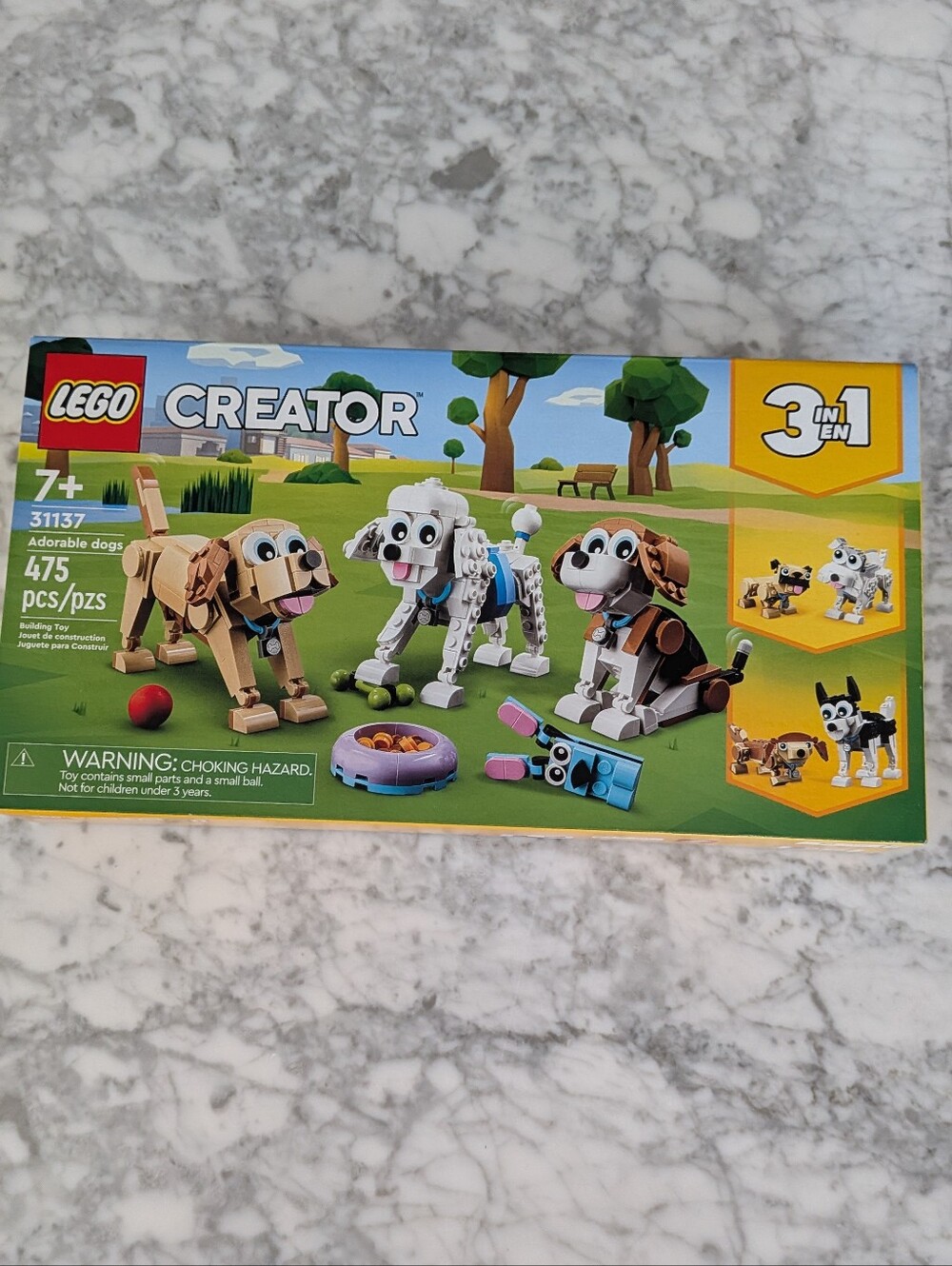 LEGO CREATOR 3 In 1 Adorable Dogs 31137 475 Pcs Sealed NWOT
